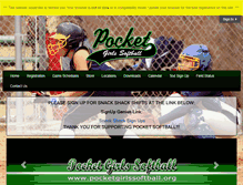 Tablet Screenshot of pocketgirlssoftball.org